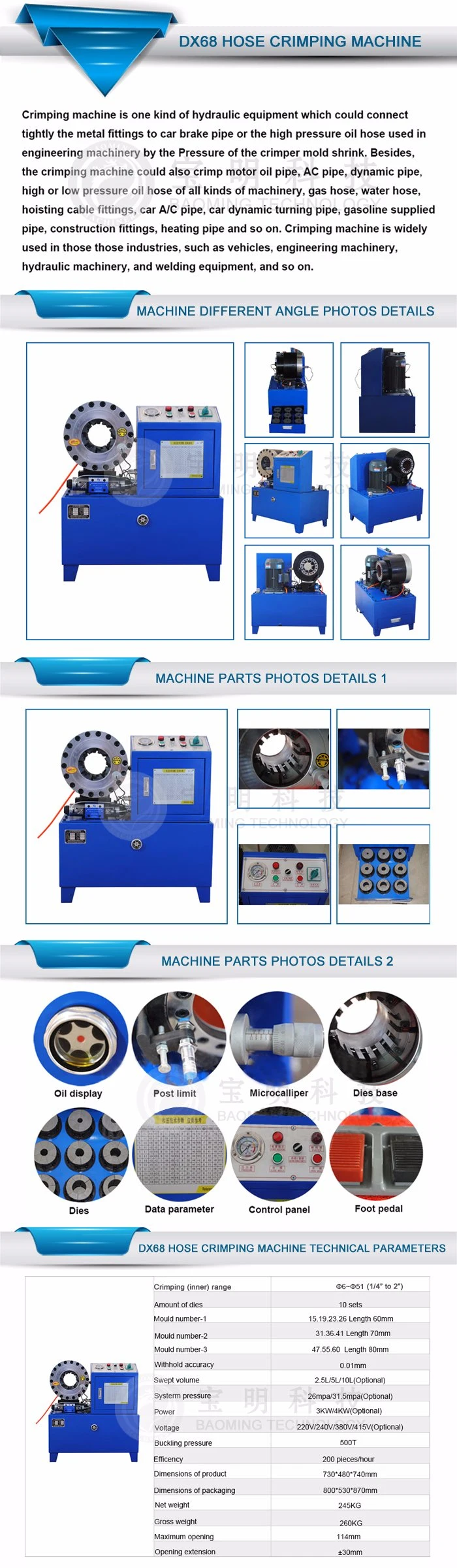 Hydraulic Hose Assembly Swaging Latest CNC Ultrathin Hose Crimping Machine