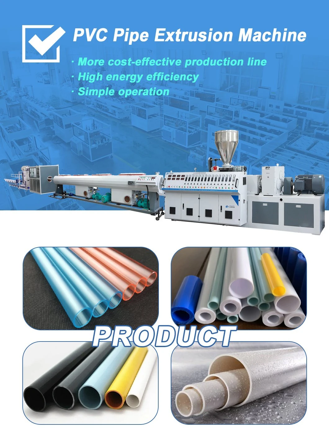 Factory Supply Plastic PPR, PE, HDPE, UPVC Water &amp; Electric Single Double Wall Conduit Pipe Extrusion Making Machine / Drainage Tube Hose Extruder Price