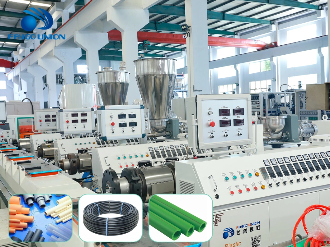 Factory Supply Plastic PPR, PE, HDPE, UPVC Water &amp; Electric Single Double Wall Conduit Pipe Extrusion Making Machine / Drainage Tube Hose Extruder Price