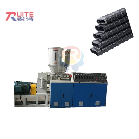 China Factory HDPE PE PP LDPE Flat Round Prestressed Single Double Wall Corrugated Spiral Pipe Tube Making Extrusion Machine Production Line with CE ISO